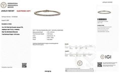 Bracelet tennis lgant en or blanc 18 carats avec certificat IGI et diamants naturels de 5,0 carats