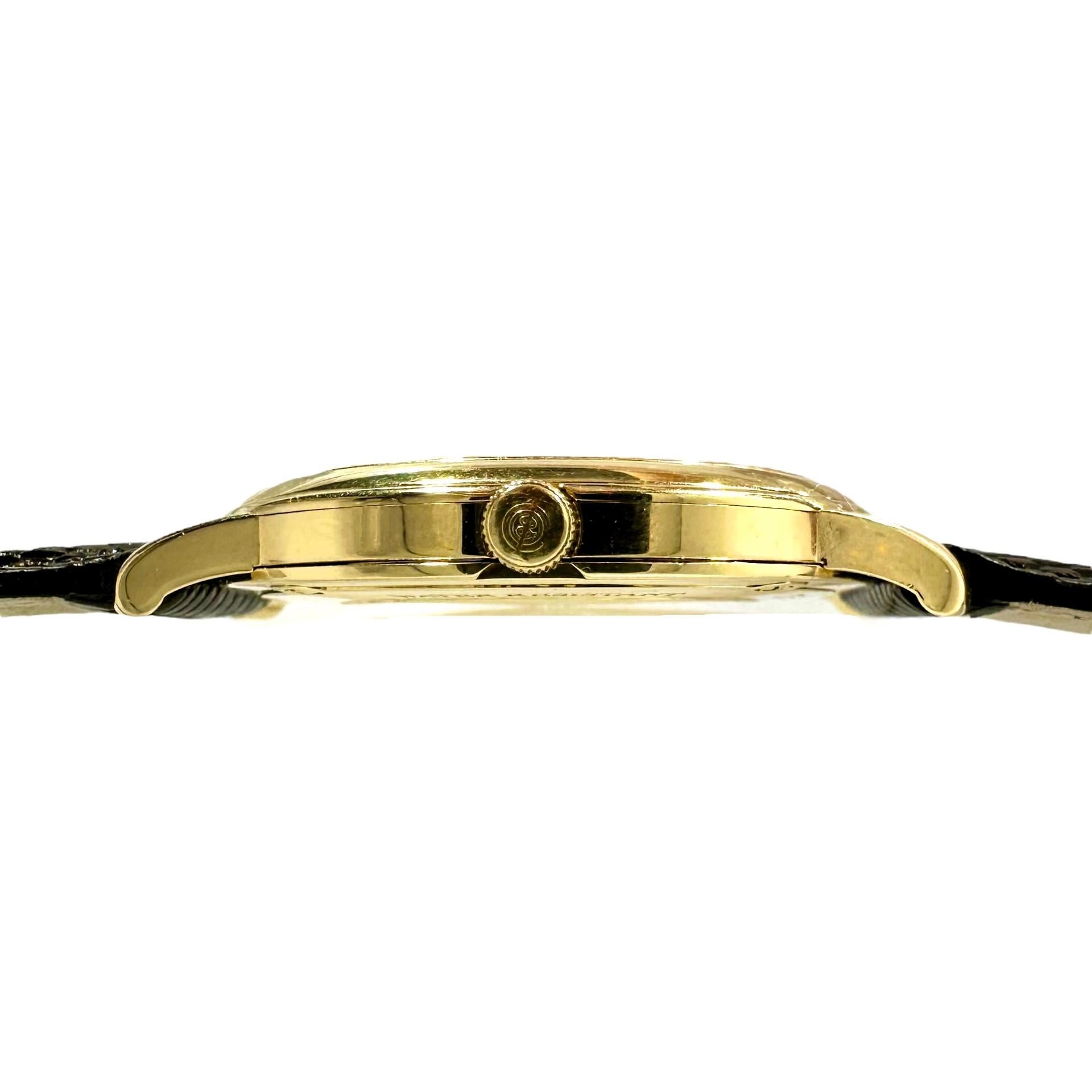 Eleganter Herren aus 18 Karat Gelbgold Tiffany & Co. Quarzwerk Armbanduhr  im Zustand „Gut“ im Angebot in Palm Beach, FL