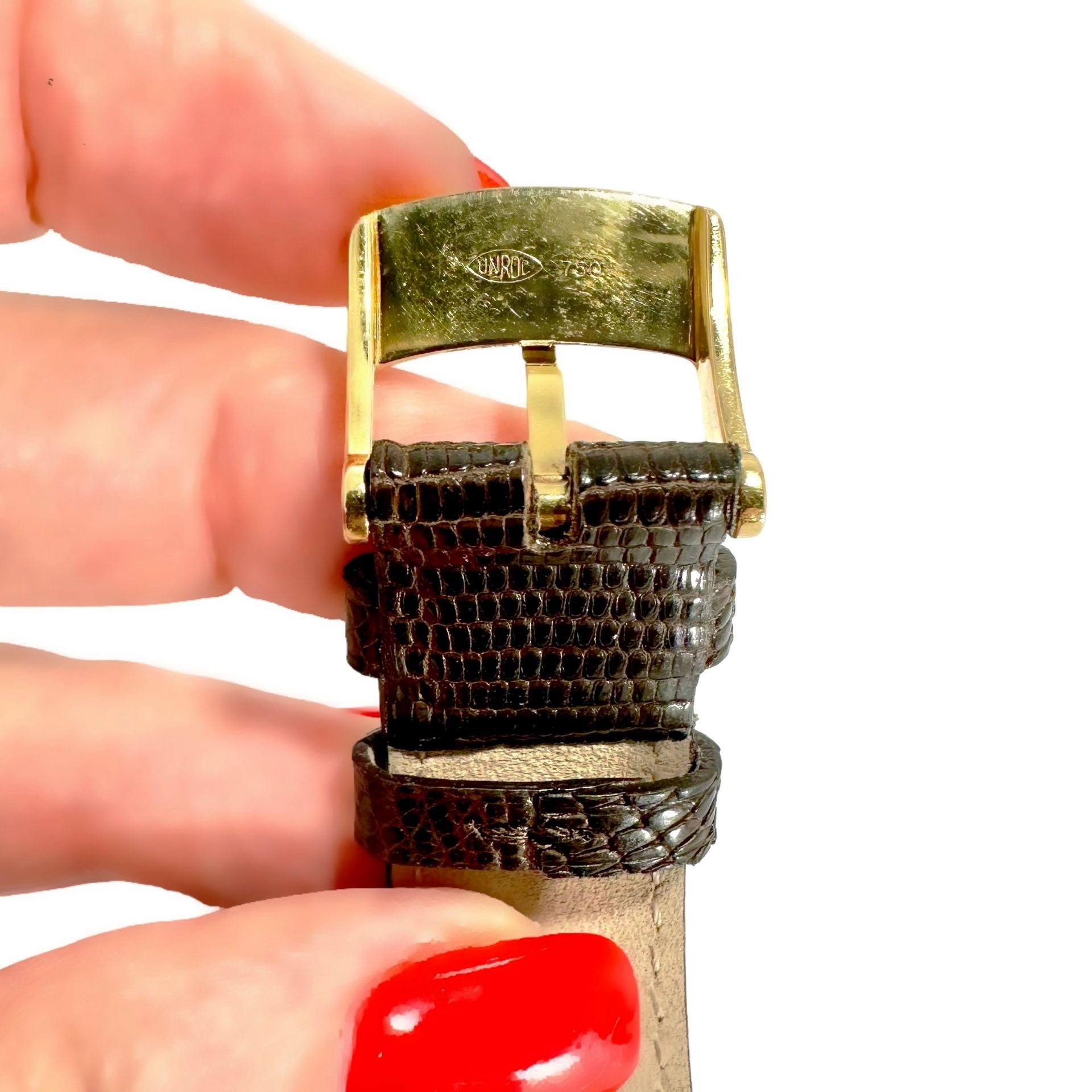 Élégant or jaune 18 carats pour hommes Tiffany & Co. Montre-bracelet à mouvement quartz  en vente 3