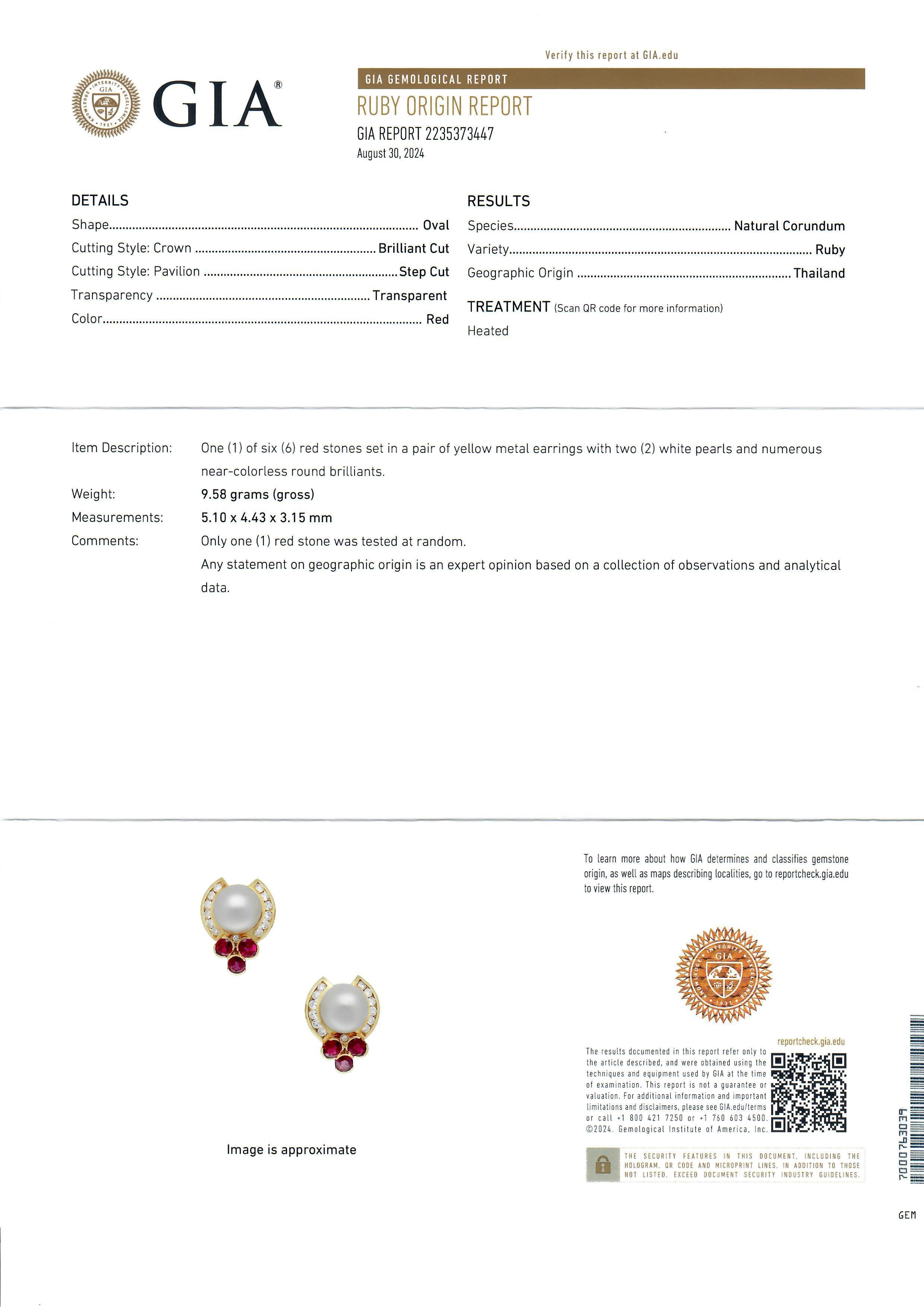 --Stein(e):--
(2) Echte Salzwasser-Zuchtperlen - annähernd runde Form - weiße Farbe mit rosa Farbton - 12+mm (exakt - zertifiziert)
** Vollständige Informationen siehe unten unter 