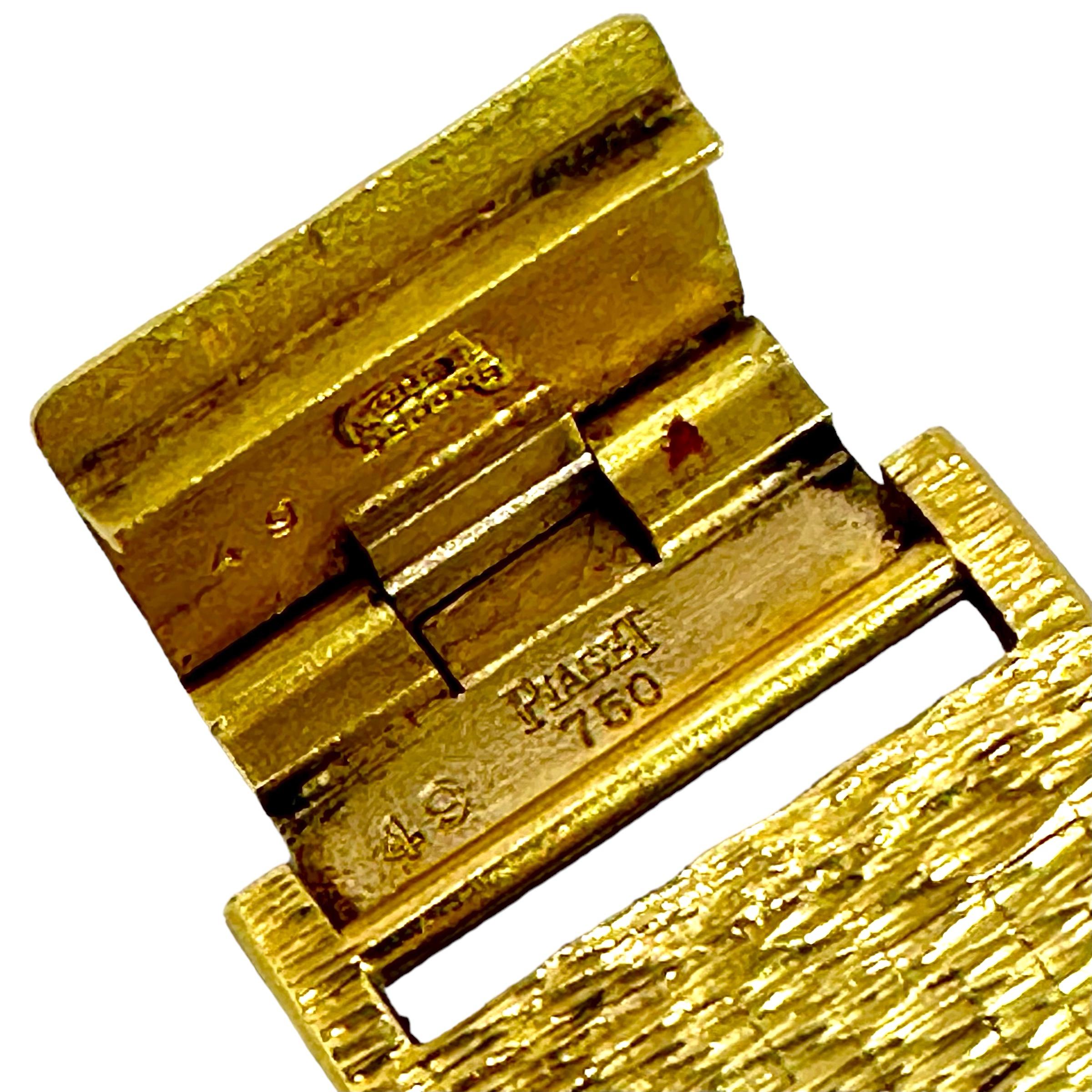 Piaget Uhr aus 18 Karat Gelbgold mit 30 mm geschliffenem, kissenförmigem Jade-Zifferblatt 3