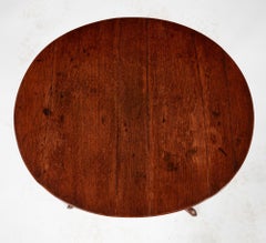 Elegant 18th c. Tripod Table with Thin Oval Top