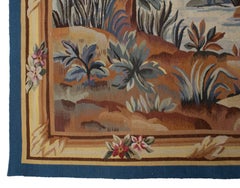 Élégant tapisserie de style Aubusson du 18ème siècle 5'11 x 7'3