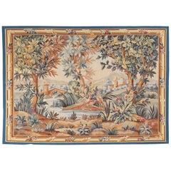 Élégant tapisserie de style Aubusson du 18ème siècle 5'11 x 7'3