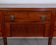 Elegant 18th Century Bow Front English Mahogany Hepplewhite Style Sideboard