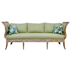 Elegant 18th Century Gustavian Dry Scraped Sofa Lindome, circa 1790