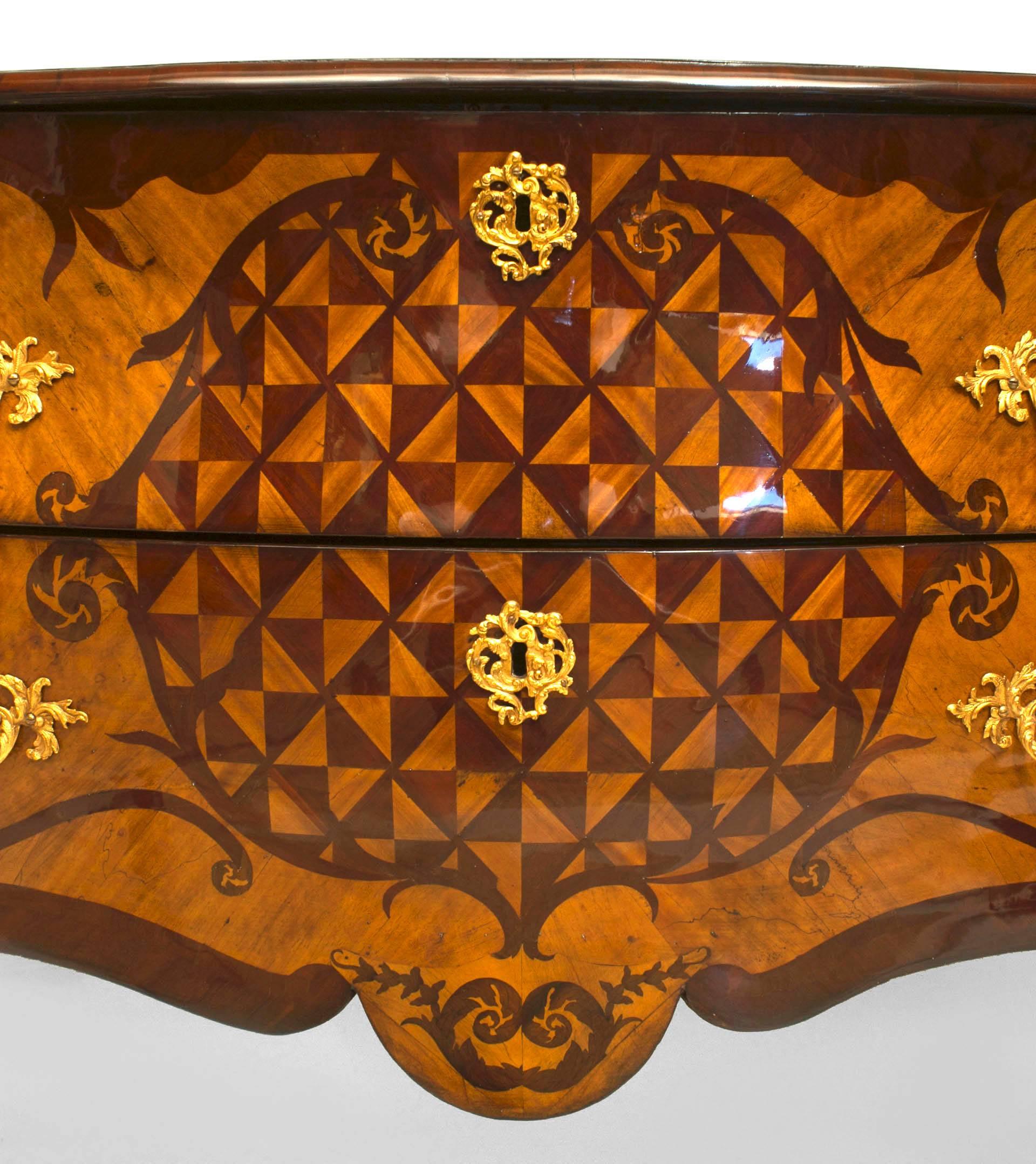 Continental Rococo Gilt Mahogany Commode In Good Condition For Sale In New York, NY
