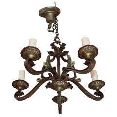 Elegant 1920's polychrome chandelier