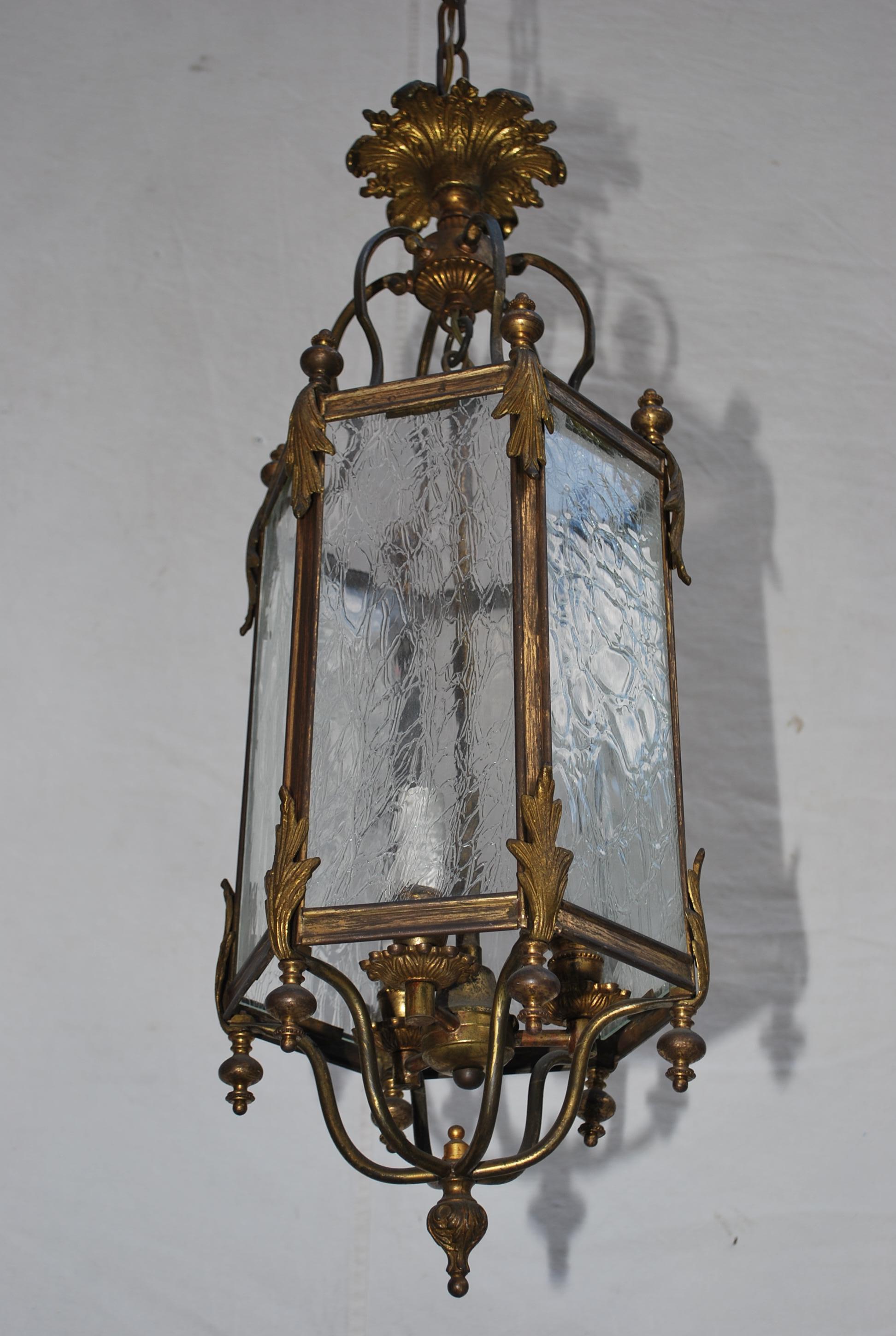A beautiful 1930's Brass lantern, the patina is so much nicer in person