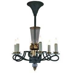 Elegant 1930s French Art Deco Chandelier