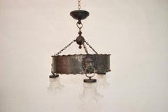 Elegant 1930's French Chandelier with Lion Heads