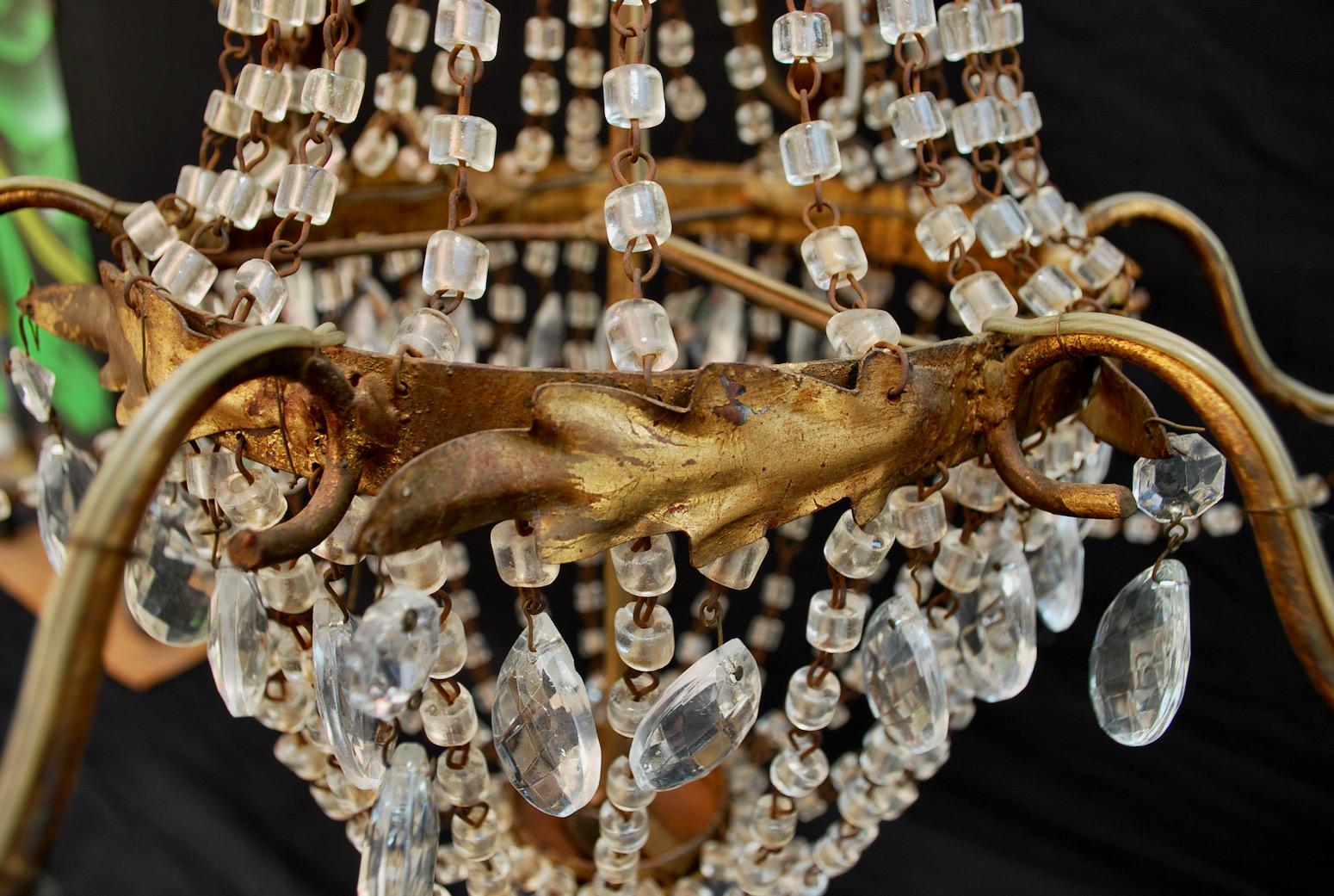 Elegance - Lustre italien en perles des années 1930 en vente 1