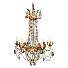 Elegant 1930's Italian Beaded Chandelier