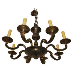 Used Elegant 1940's Brass chandelier