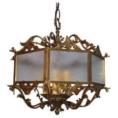 Elegant 1940's brass lantern