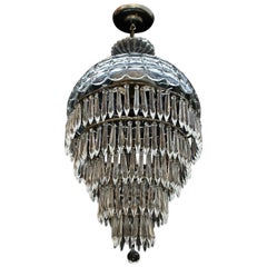 Élégante lampe en cristal des années 1940