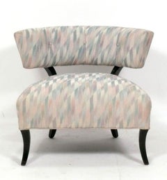 Eleganza della Slipper Lounge Chair degli anni '40 rivestita con la tua Fabrice