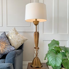 1950’s American Gold Lotus Flower Lamp by the Marbro Company