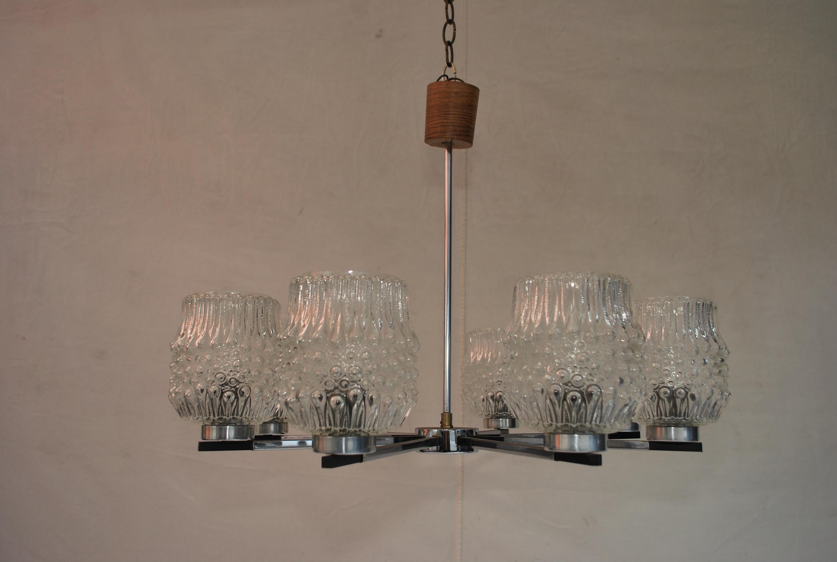 Mid-Century Modern Elegant 1950s Chandelier from Germany For Sale