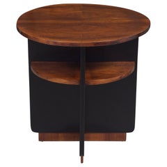 Elegant 1950s French Art Deco Mahogany Side Table