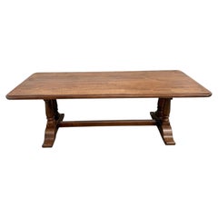 Elegant 1950s French Oak Farmhouse Table