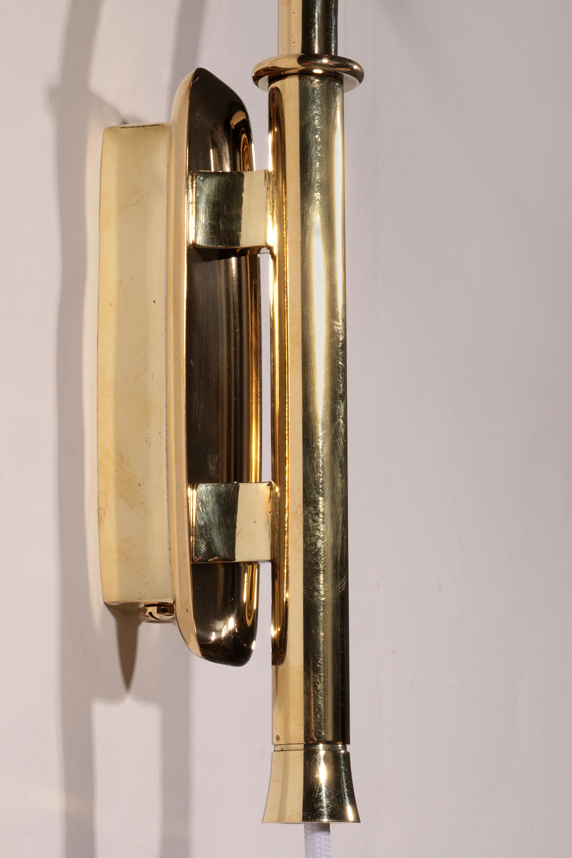 Elegante aplique diábolo italiano de latón de los años 50 muy raro en venta 5