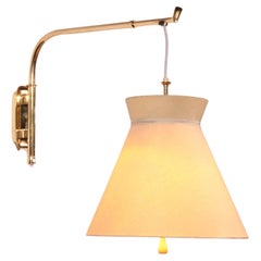 Elegante aplique diábolo italiano de latón de los años 50 muy raro