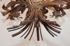 Elegant 1950's Italian iron chandelier