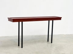 Elegant 1950's Italian wooden and metal console
