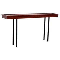 Elegant 1950's Italian wooden and metal console
