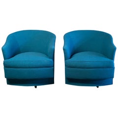 Paire de fauteuils pivotants élégants John Stuart des années 1950