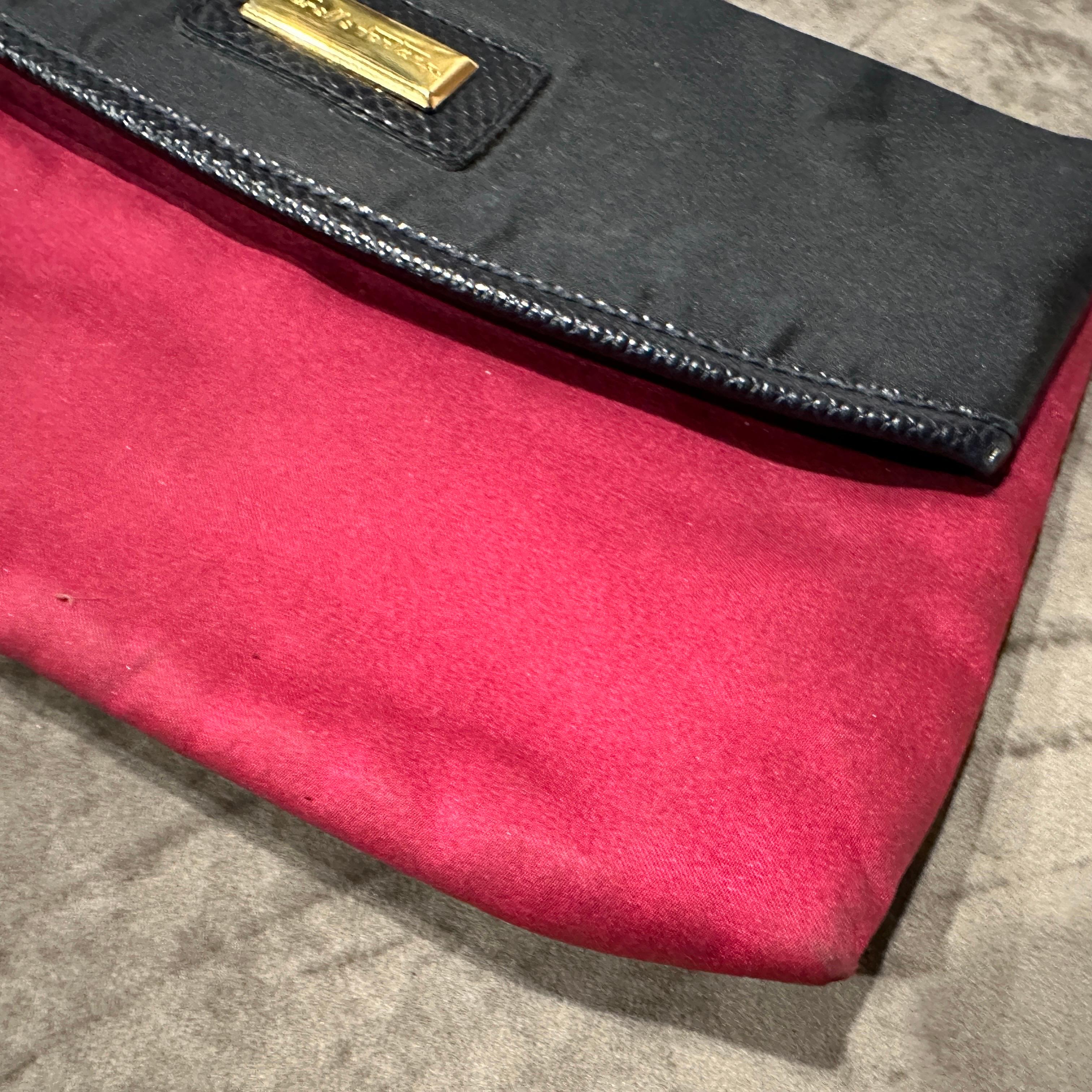 Elegant 1960s Vintage Sorelle Fontana Silk and Leather Evening Clutch For Sale 4