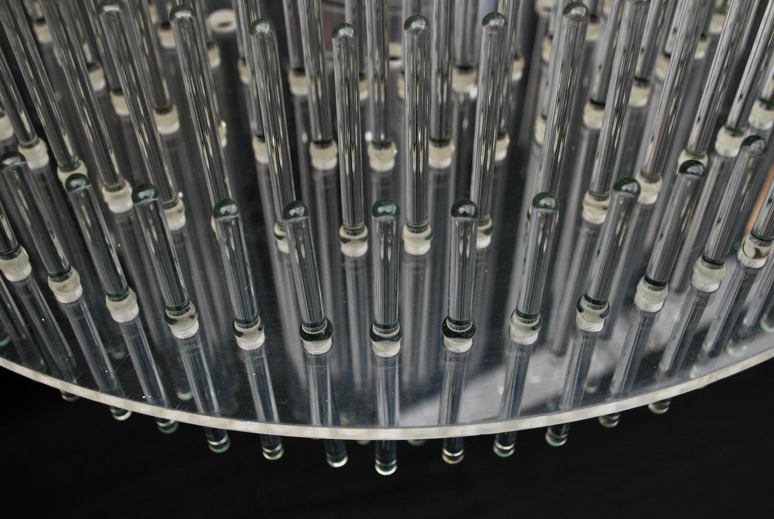 Glass Elegant 1970's Waterfall Light by Sciolari For Sale
