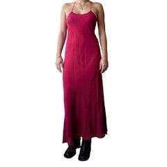 Elegant 1990s Renata Paris Red Chiffon Evening Set - Backless Gown & Jacket