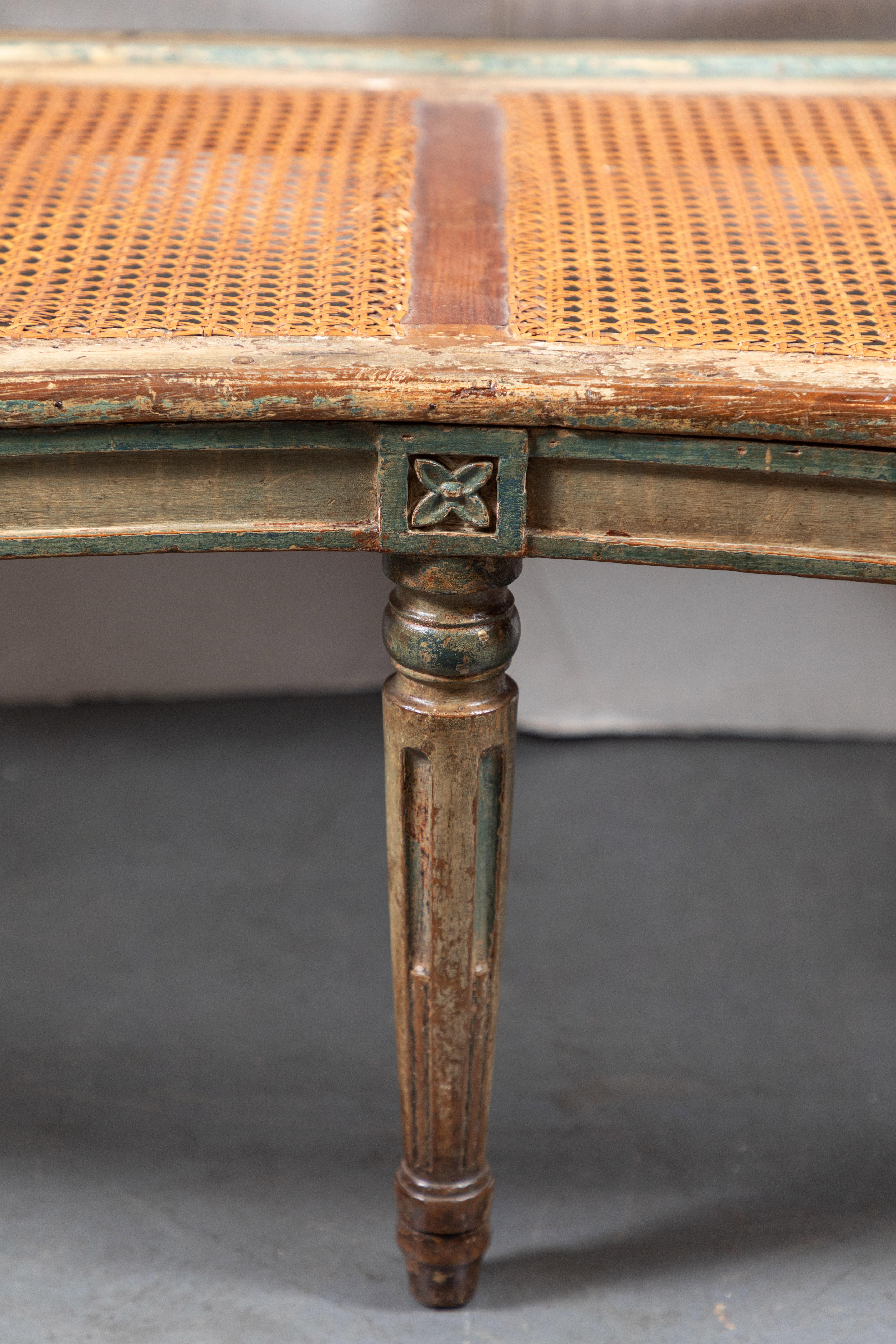 Elegant, 19th Century, French, Caned Settee 4