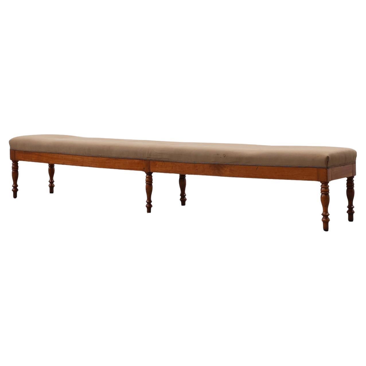 Elegant banc du 19e siècle à six pieds tournés, vers 1840