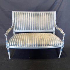 Elegant 19th Century Carved & Painted French Empire Salon Set