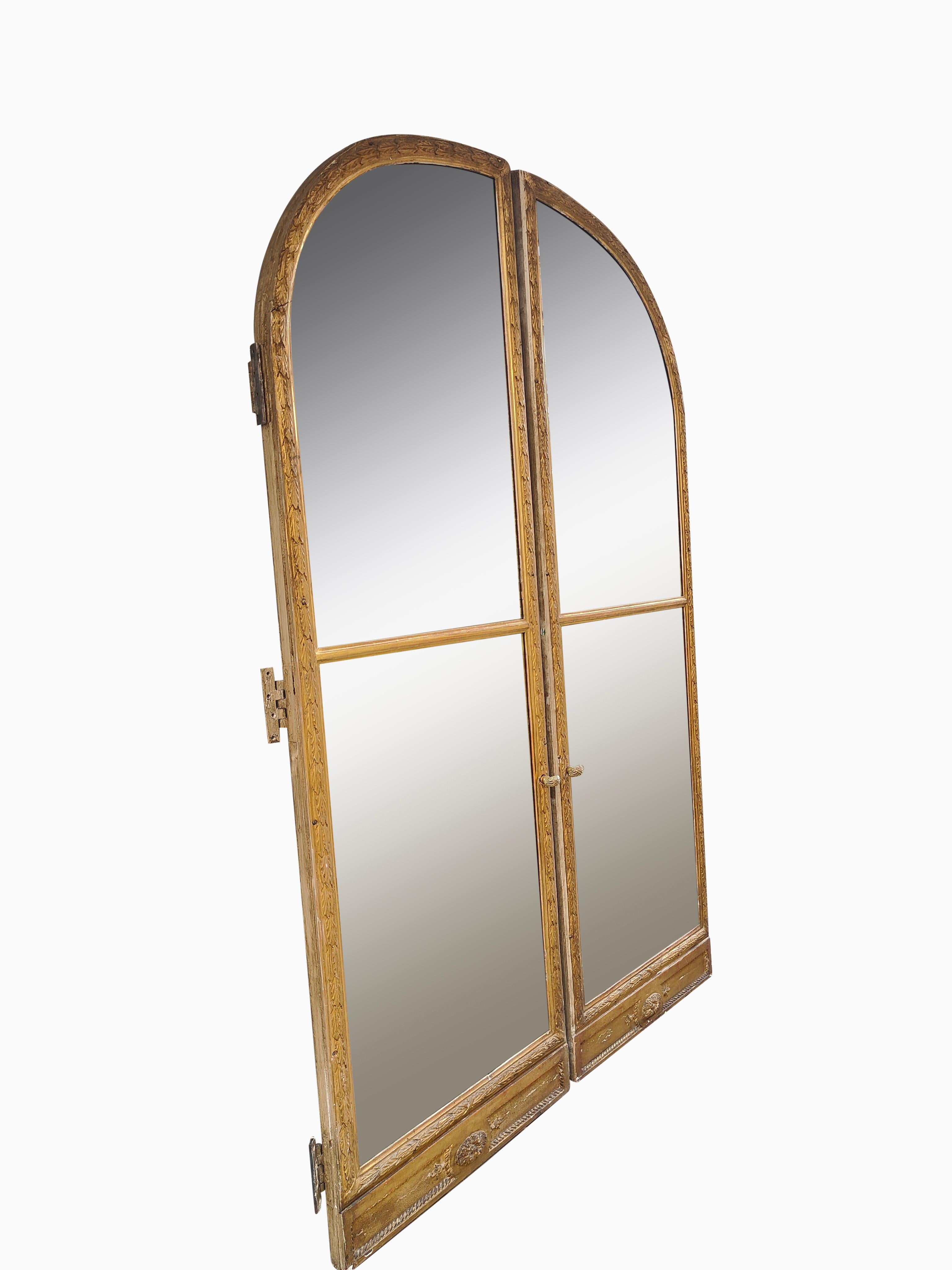 Late 19th Century  Elegant 19th Century Door with Mirrors For Sale