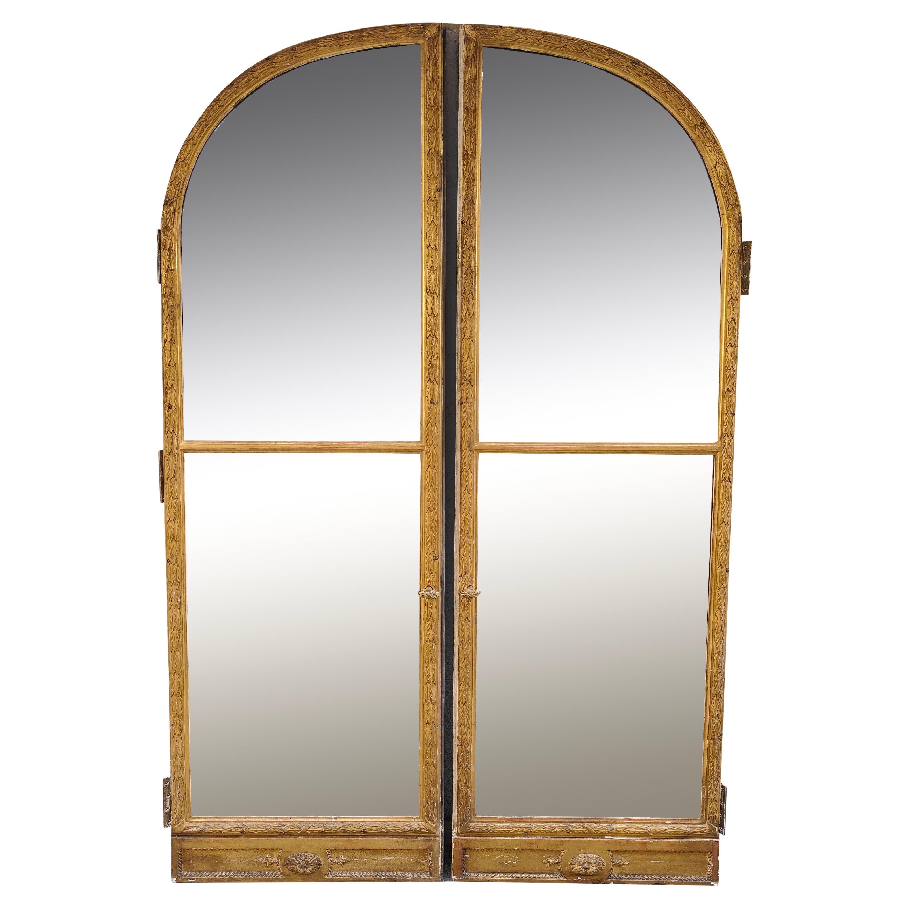  Elegante Tür aus dem 19. Jahrhundert mit Spiegeln