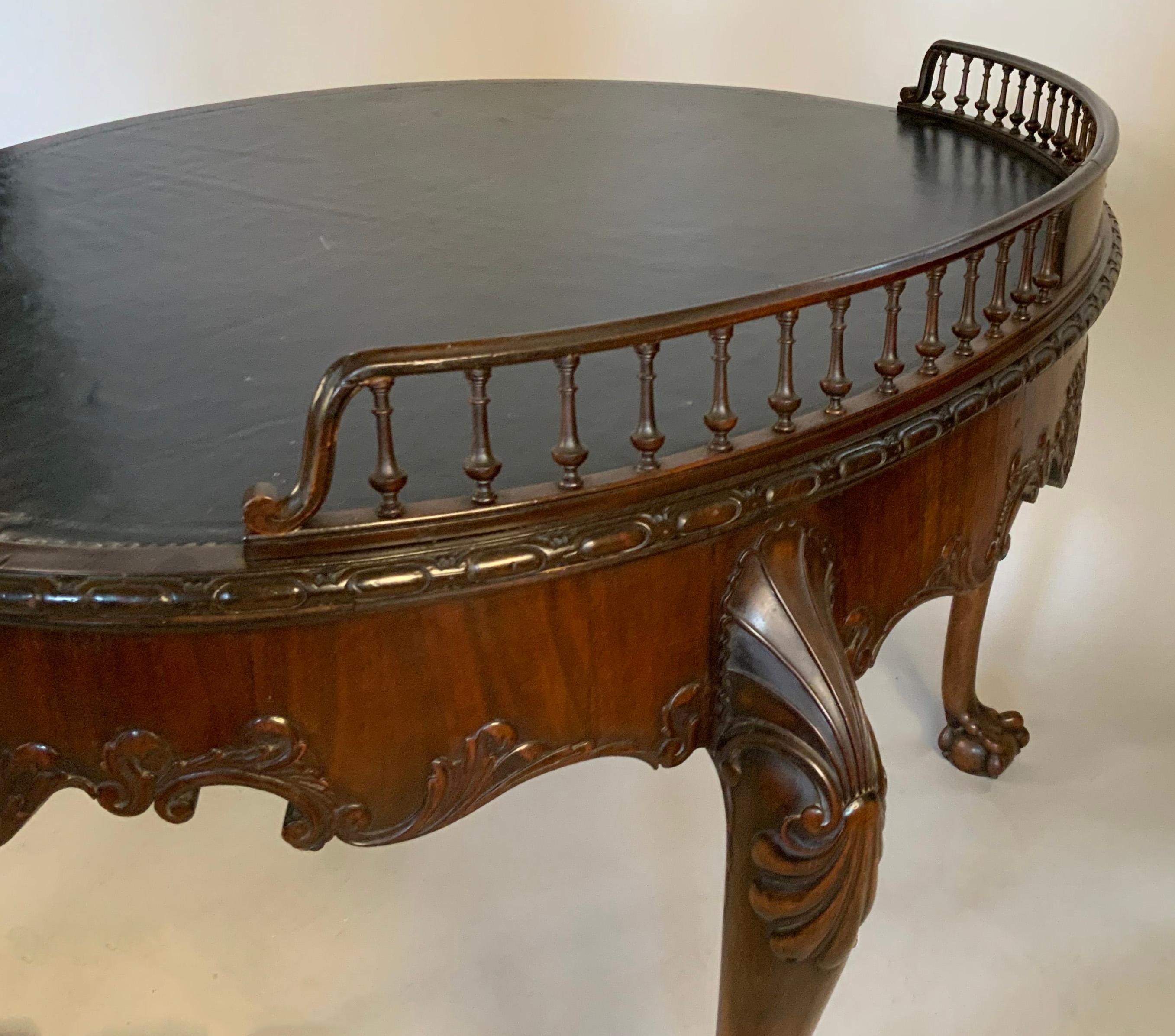 19th Century English Oval Writing Desk 5