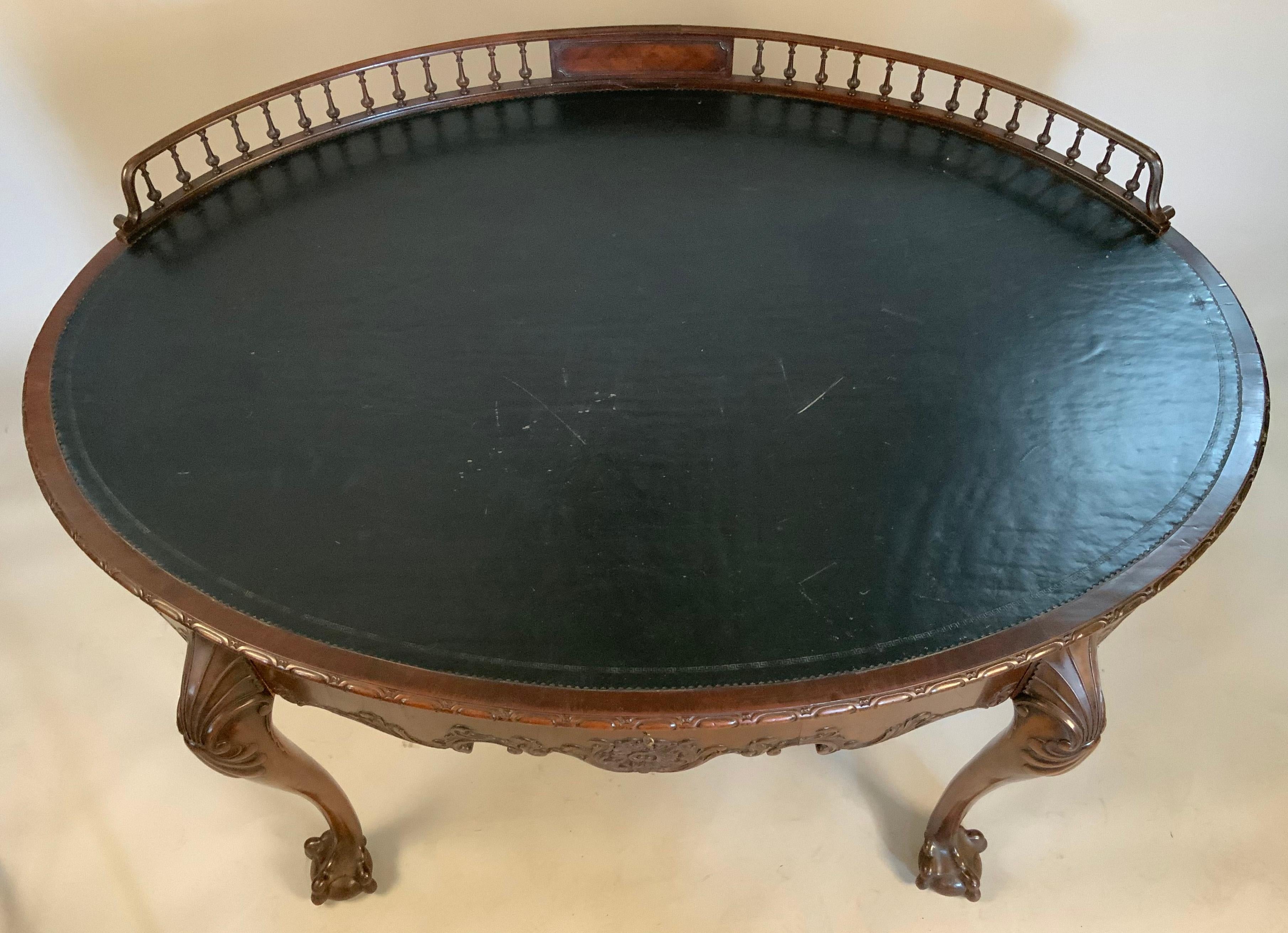 19th Century English Oval Writing Desk 2