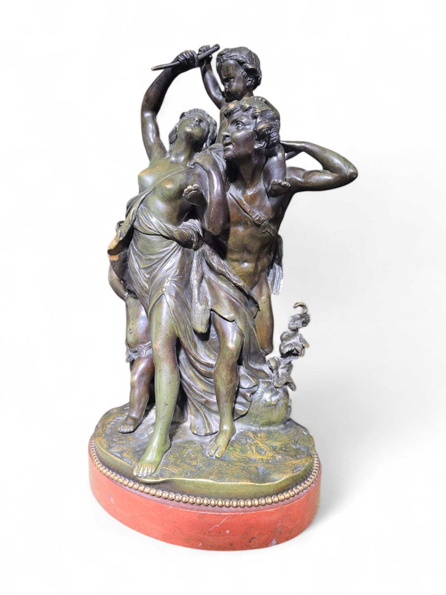 Bronzo Eleganza della scultura in bronzo francese del XIX secolo firmata Clodion in vendita