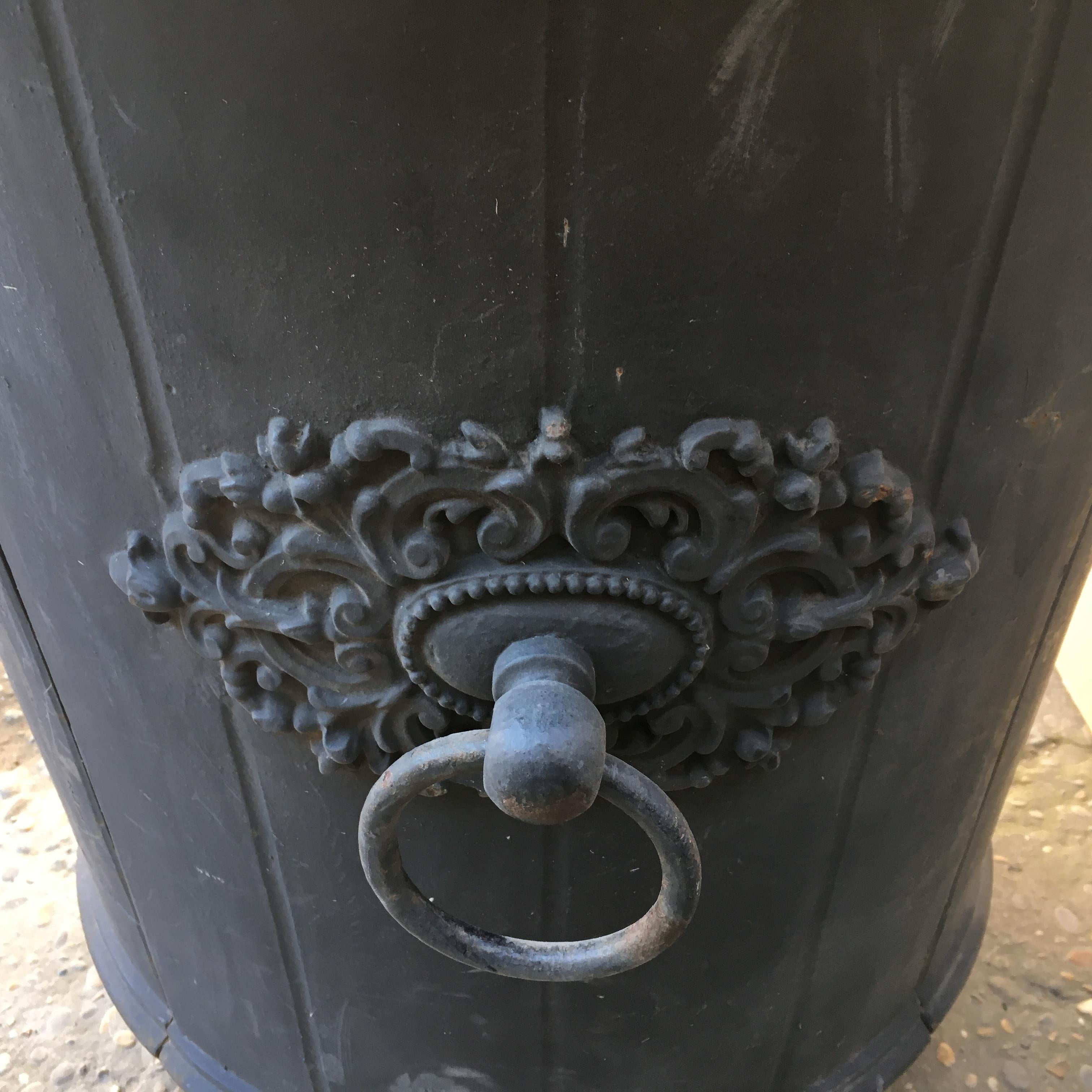 19th Century French Cast Iron Garden Planter or Urn from Beverly Hills Estate For Sale 4