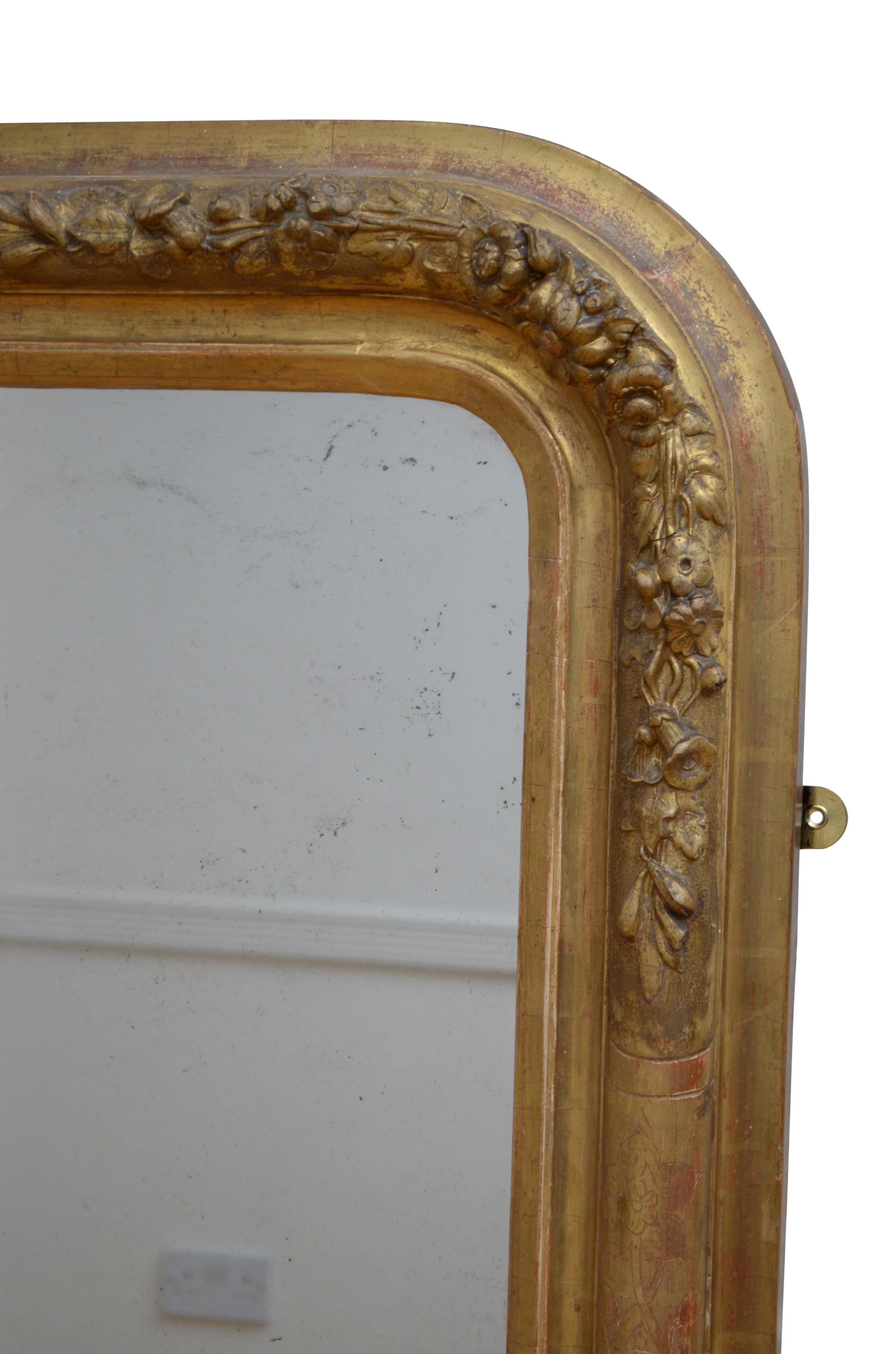 Elegant 19th Century Gilded Pier Mirror 2