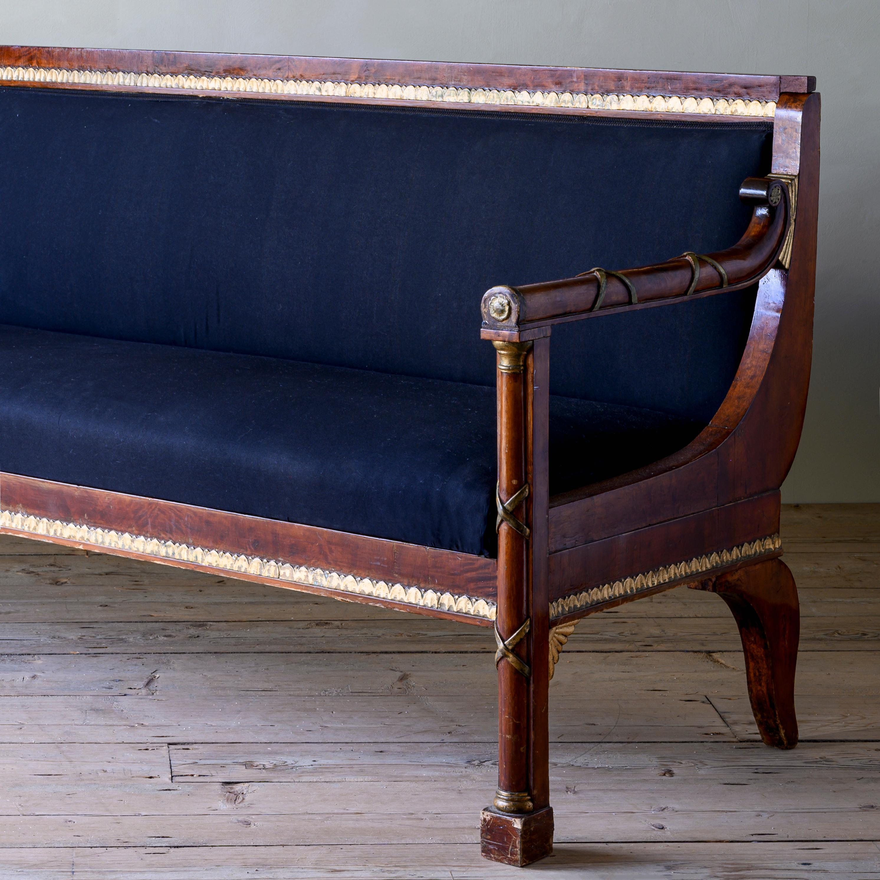Elegant 19th Century Swedish Empire Sofa 3