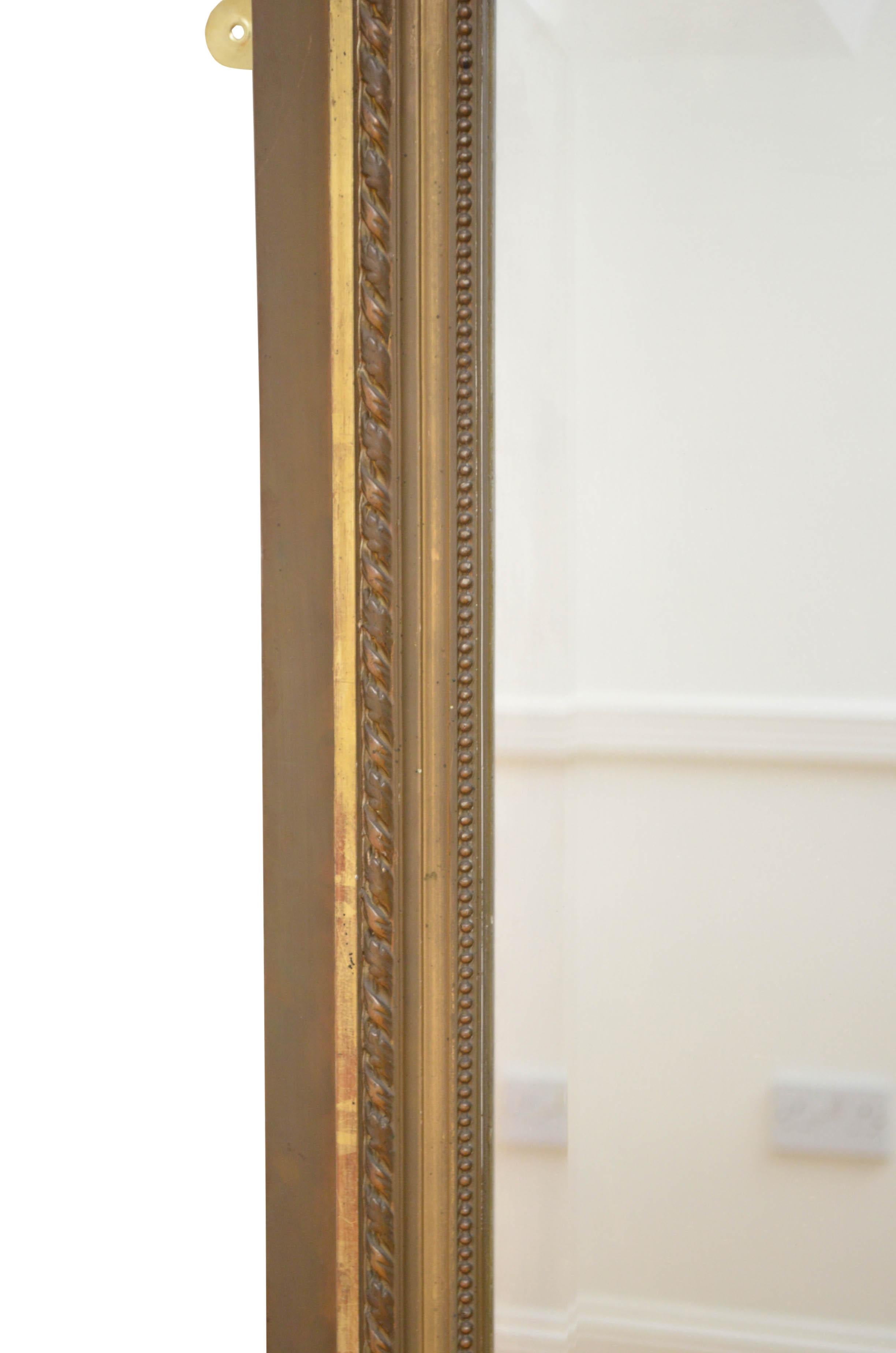 French Elegant 19th Century Trumeau Mirror For Sale