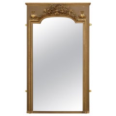 Elegante espejo Trumeau del siglo XIX