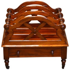 Elegant 19th Century Victorian Mahogany Antique Canterbury