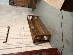Elegant 19th-Century Walnut Bench with Finely Carved Backrest and Armrests