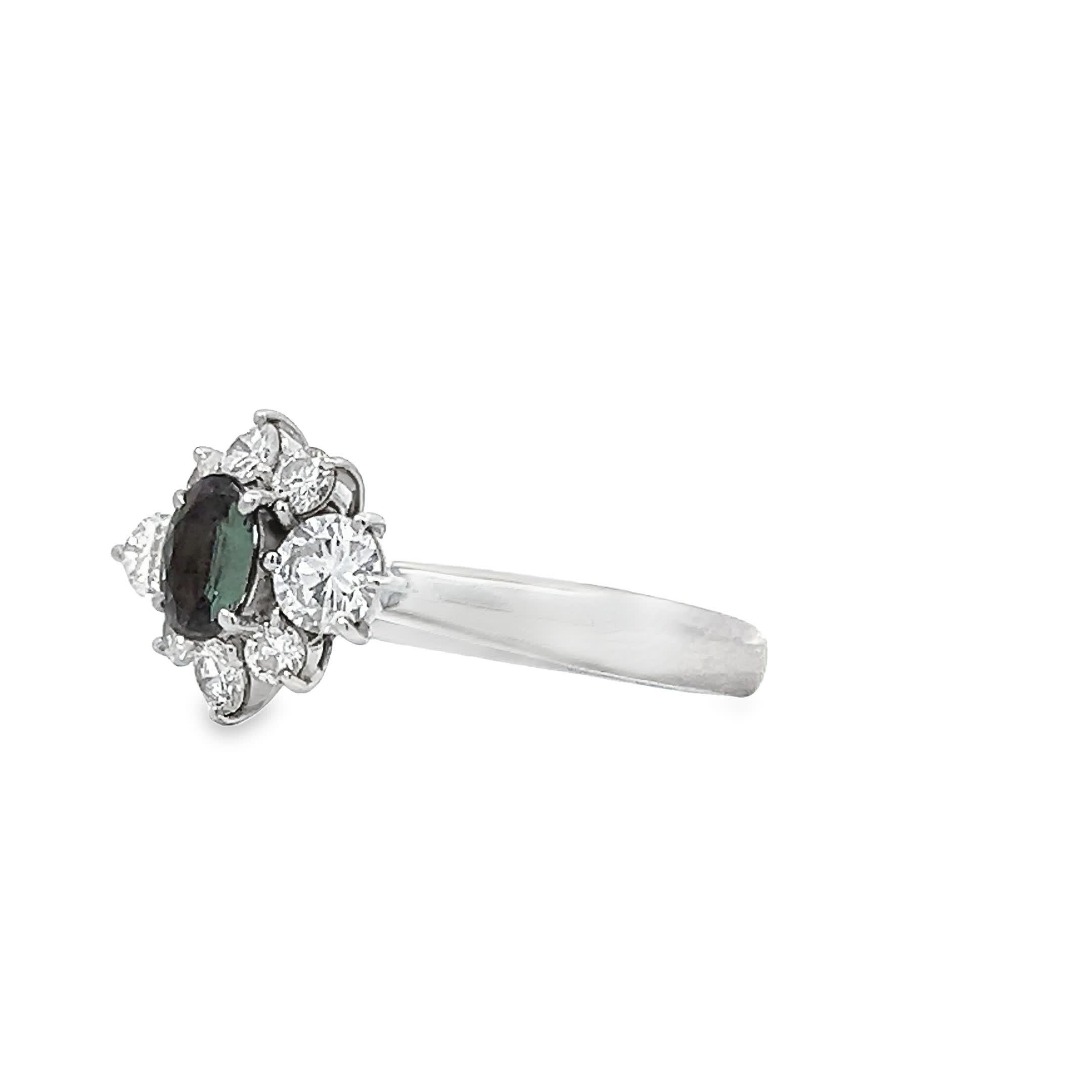 Verlobungsring aus 14 Karat Weißgold mit 1 Karat Diamant im Zustand „Neu“ im Angebot in Great Neck Plaza, NY